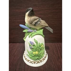 Heritage House Music Bell With Bird Perched On Top Plays WIND BENEATH MY WINGS
